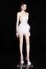 Cho thuê váy trắng ngắn đính tà tua rua xung quanh BANDAGE DRESS đi sinh nhật sang trọng
