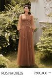  Váy nâu ROSINA tay dài JOSEPHINE 