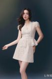  Set váy kem ngắn chất liệu ren  LAVIEM 