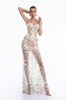 Cho thuê set áo và chân váy dài cúp ngực đính hoa MAEL FEMME đi chơi đẹp