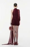  Váy đỏ ngắn thun ôm body MOLLYNISTA 