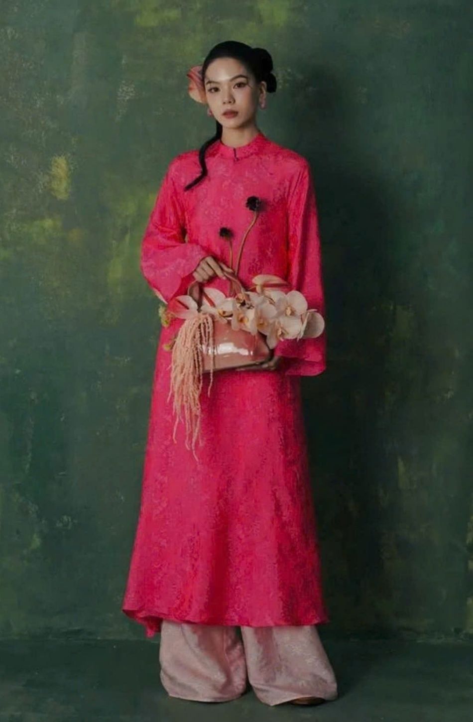  W - Áo dài hồng DIỆP ĐAN 