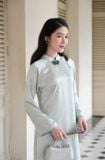  W - Áo dài nữ xanh dương LỤC TRÀ MAISON HAVU 