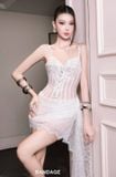  Váy trắng ngắn 2 dây gọng corset BANDAGE DRESS 