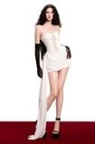  Váy trắng cúp ngực có tà dài 1 bên GLAMDOLL 