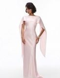  Váy lụa hồng dài có cape FIG AND TONKA 