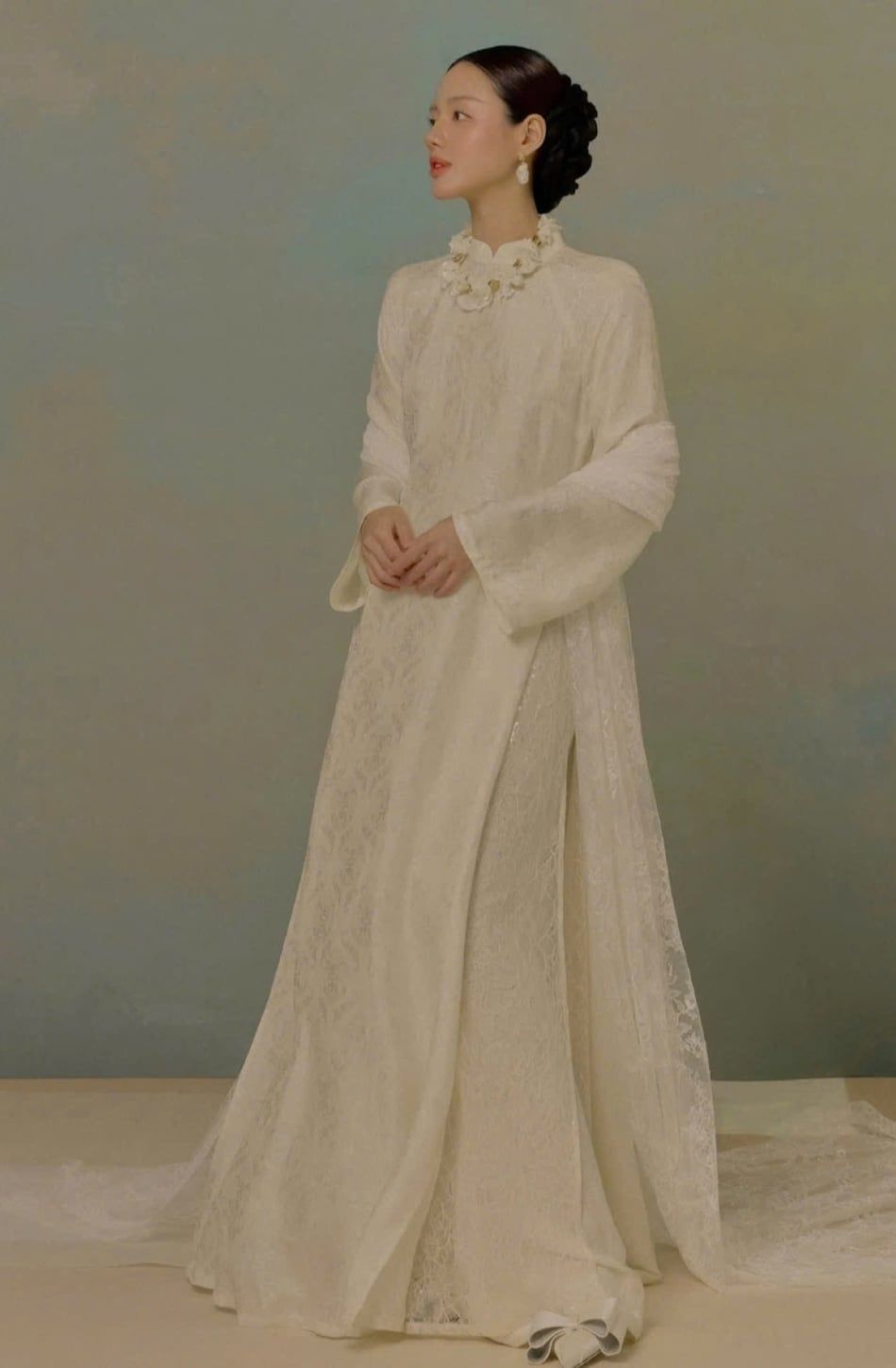  W - Áo dài trắng quần trắng HUONG BOUTIQUE 