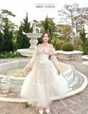  Váy trắng corset tay phồng tiểu thư  SISSY NATION 