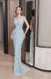  Váy xanh dương ôm body quyến rũ BANDAGE DRESS 