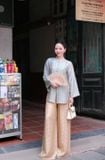  Set bà ba gấm lam quần vàng MEL ESSENTIALS 