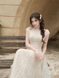 Váy kem kín cổ chiết eo  SÒ VINTAGE 