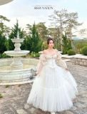  Váy trắng corset tay phồng tiểu thư  SISSY NATION 