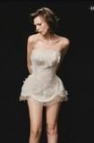  Váy nude cúp ngực hoạ tiết hoa  NINISESI 