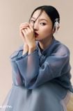  W - Set áo dài xanh dương quần màu be size M áo lót trong size L DINGDANG 