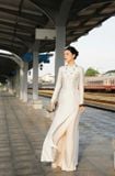  W - Áo dài kem Duyên HÀ CÚC 