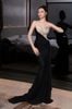 Cho thuê váy đen dài cúp ngực đính đá dạ hội BANDAGE DRESS đi sự kiện cao cấp