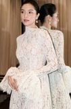  Váy LYS LACE ren kem dài cổ cao HUONG BOUTIQUE 