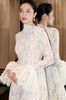 Váy LYS LACE ren kem dài cổ cao HUONG BOUTIQUE đi chơi đẹp