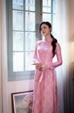  W - Áo dài nữ hồng LAM KHUE 