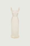  Đầm Kem Dài Hai Dây Ôm Dáng Hoa 3D Lisbon Dress  THE MAVEN 