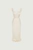 Cho thuê Đầm Kem Dài Hai Dây Ôm Dáng Hoa 3D Lisbon Dress  THE MAVEN đi chơi đẹp