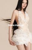  Đầm nude cổ yếm đính hoa dáng ngắn MAEL FEMME 