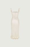  Đầm Kem Dài Hai Dây Ôm Dáng Hoa 3D Lisbon Dress  THE MAVEN 