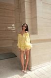  Bikini bộ màu vàng áo bẹt vai XITA 