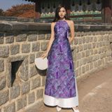  W - Áo dài tím quần trắng KEIRA TONG 