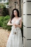  Váy dài ren trắng Vivian Set  LINN DESIGN 