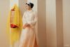 Áo dài GIAO MIÊN quần hồng và áo khoác VỸ GIAO LALIN đi sự kiện sang chảnh