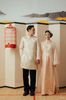 Áo dài NAM kem GIAO VỸ LALIN đi chơi đẹp