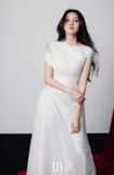  Váy trắng dài thanh lịch vạt chéo DENIO 