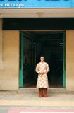  W - Áo dài nam trắng hoạ tiết ngựa FENG 