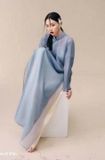  W - Set áo dài xanh dương quần màu be size M áo lót trong size L DINGDANG 