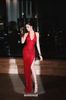 Váy đỏ dài xẻ đùi sequin BANDAGE DRESS đi tiệc sang trọng