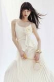  Váy kem voan dập ly hoa ngực MUST HAVE 