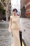  Váy nude dáng dài lệch vai DARLING DIVA 