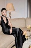  Set váy đen peplum cổ sâu HUONG BOUTIQUE 