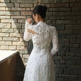  W - Set áo dài trắng DIÊN VŨ KEIRA TONG 