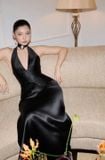  Set váy đen peplum cổ sâu HUONG BOUTIQUE 