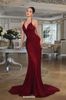 Cho thuê váy đỏ dài cổ yếm dạ hội BANDAGE DRESS đi chơi sang chảnh