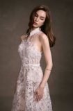  Váy trắng ren cổ yếm thanh lịch KEIRA TONG 