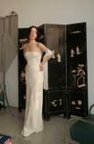  Đầm trắng cúp ngực gấm HUONG BOUTIQUE 
