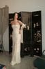 Cho thuê đầm trắng cúp ngực gấm HUONG BOUTIQUE đi chơi sang chảnh