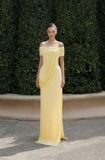  Váy vàng dài bẹt vai CHATS 