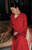  W - Áo dài ĐAN CHI đỏ LAM KHUE 