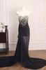 Cho thuê váy đen dài xẻ tà ngực đính đá BANDAGE DRESS đi tiệc quyến rũ