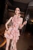 Váy hồng JESSA ngắn tà dài GLAMDOLL đi sự kiện đẹp