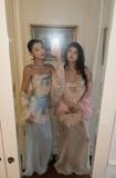  Váy hồng hai dây ren sexy không kèm choàng OIA 